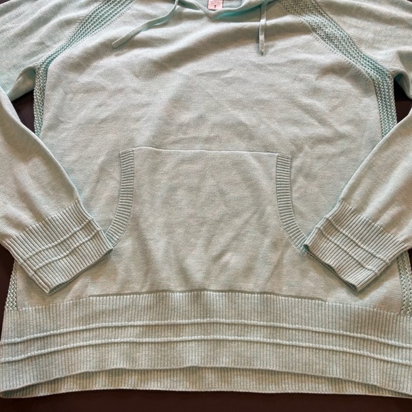 Athleta Evergreen Hoodie Sweater Mint Green Size Small - Picture 5 of 8